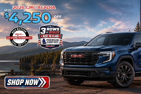 Big Savings on GMC this month at Miller Auto Plaza