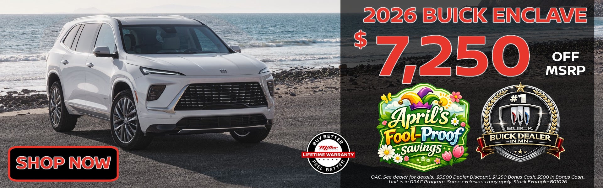Big Savings on Buick Enclave in April at Miller Auto