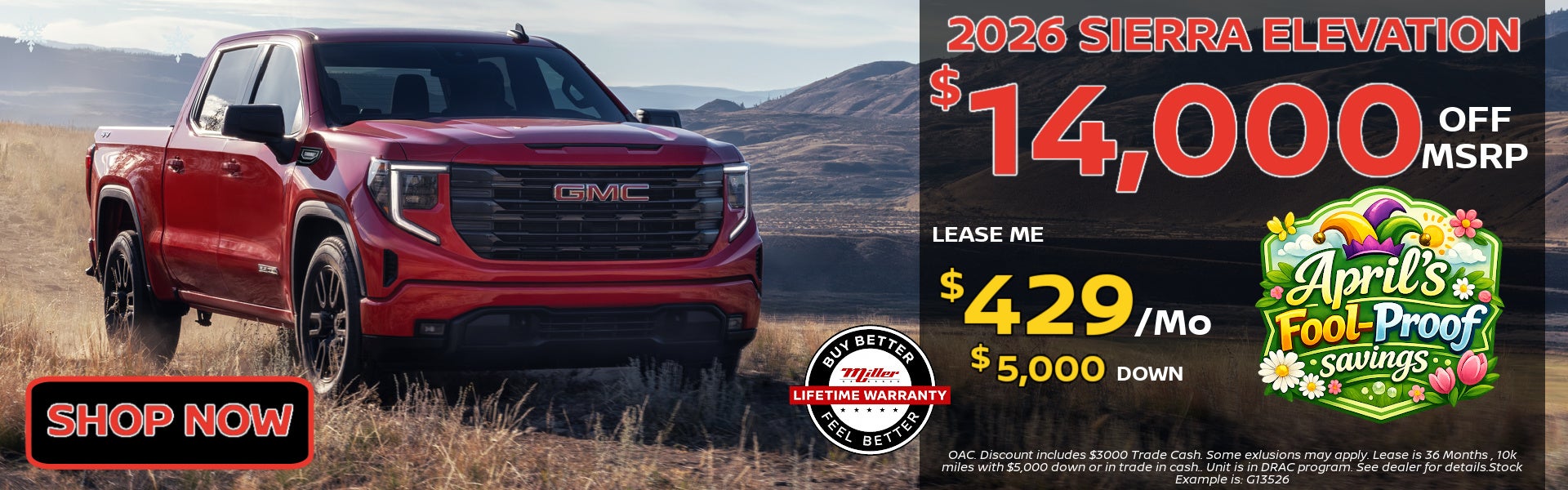 Big Savings on GMC SIerra at Miller Auto