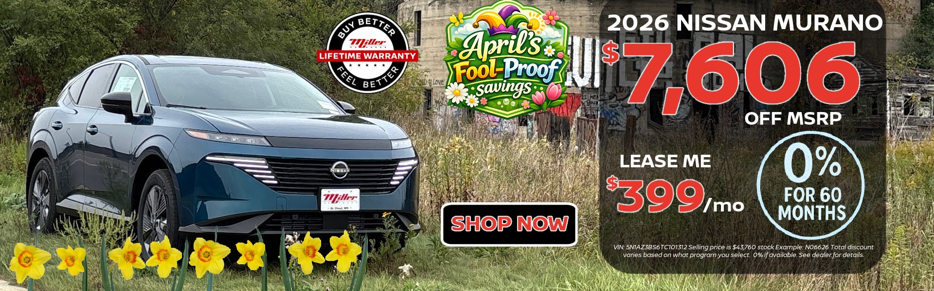 Big Savings on Nissan Murano at Miller Auto