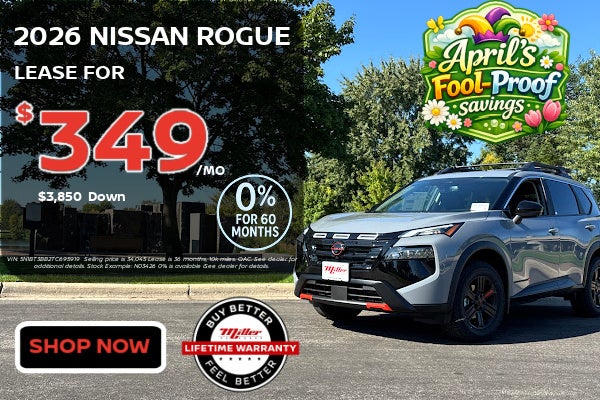 Big Savings on Nissan Rogue this April at MIller Auto Plaza