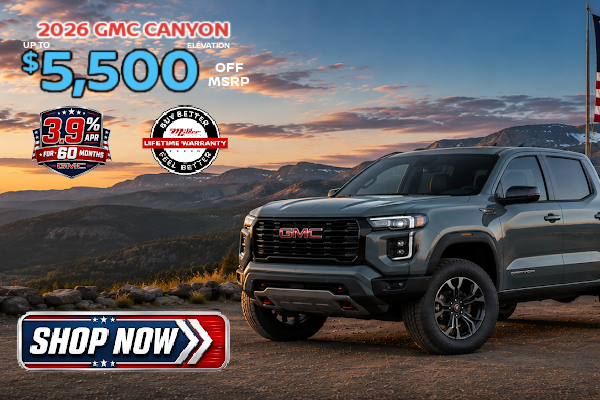Big Savings on GMC this month at Miller Auto Plaza