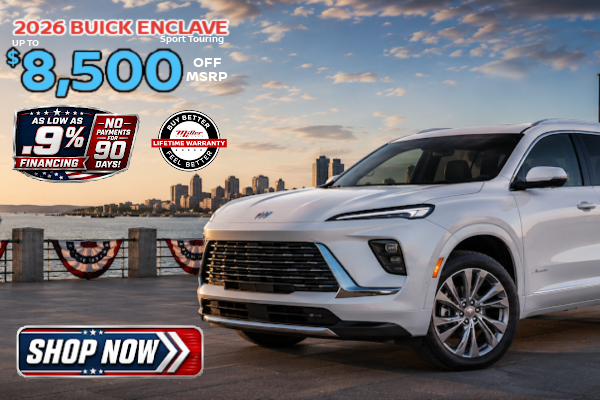 Big savings on Buick this month at Miller Auto Plaza