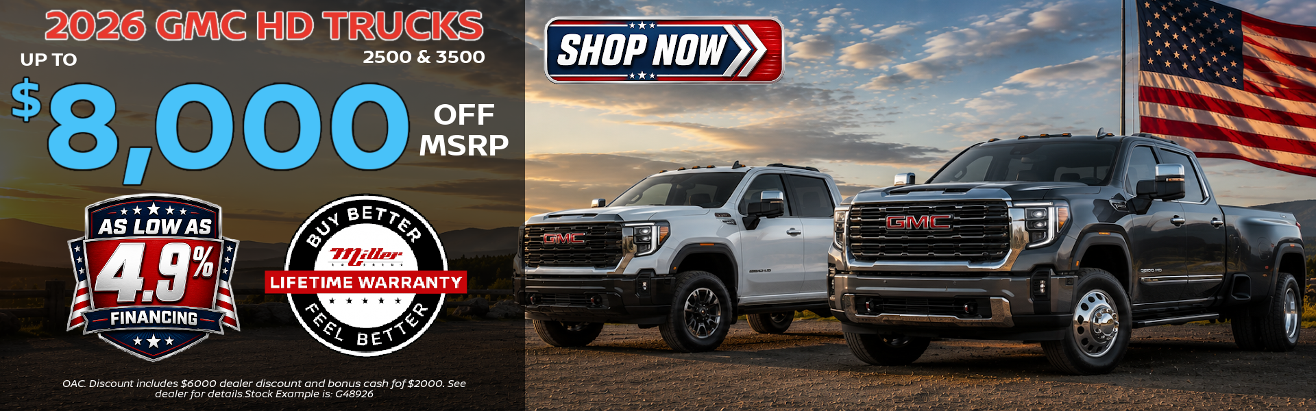 Big Savings on GMC this month at Miller Auto Plaza