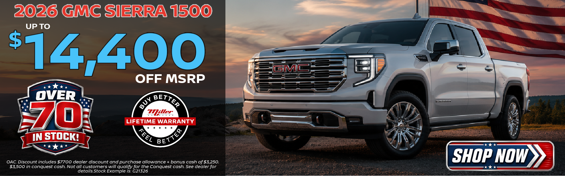 Big Savings on GMC this month at Miller Auto Plaza