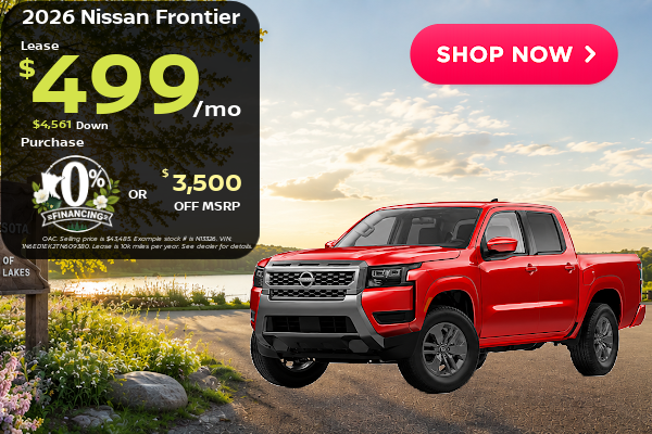 Big Savings on Nissan Frontier this month