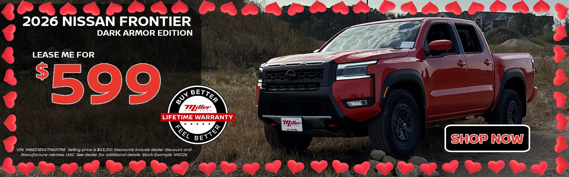 Big Savings on Nissan Frontier at Miller Auto Plaza