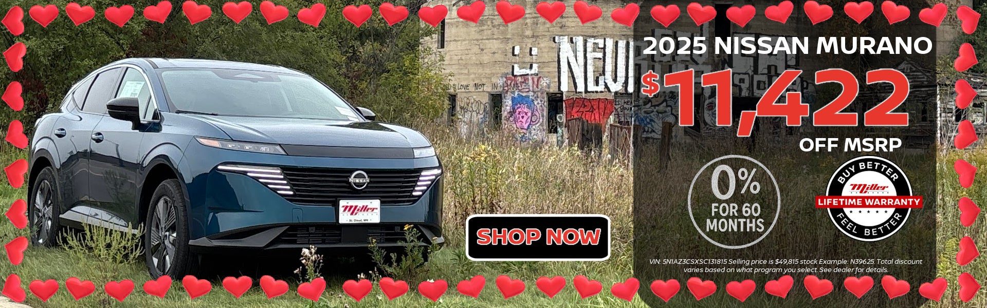 Big Savings on the NIssan Murano at Miller Auto Plaza 