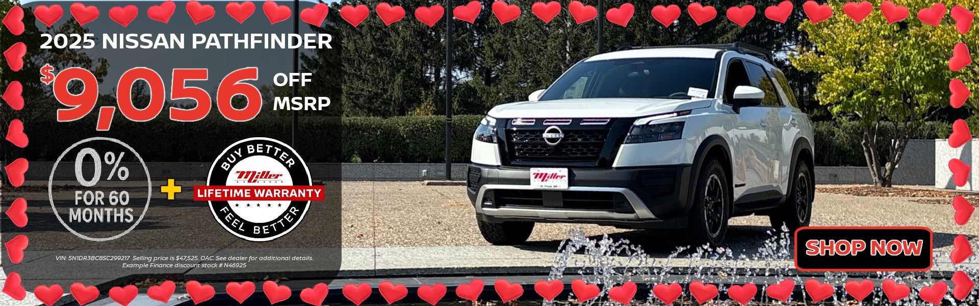 Big Savings on Nissan Pathfinder at Miller Auto Plaza