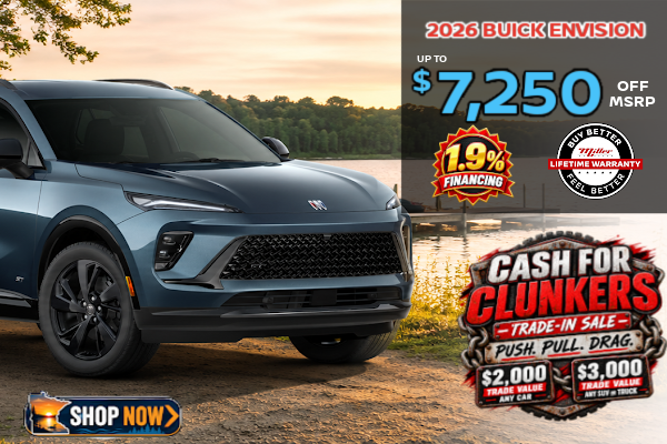 Big Savings on Buick and GMC this month at Miller