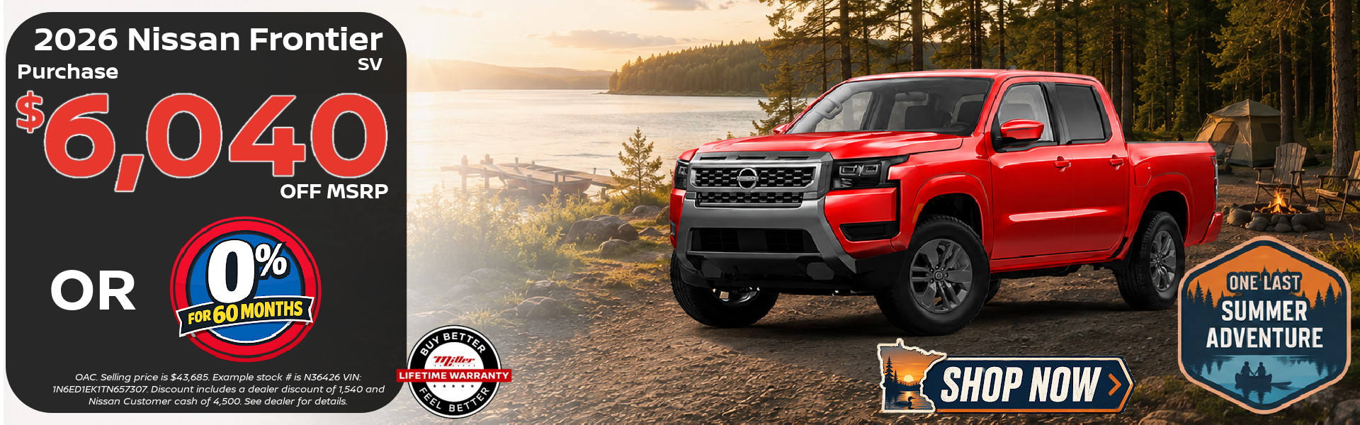Big Discount on the Nissan Frontier this month