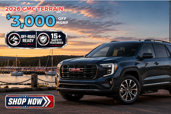 Big Savings on GMC this month at Miller Auto Plaza