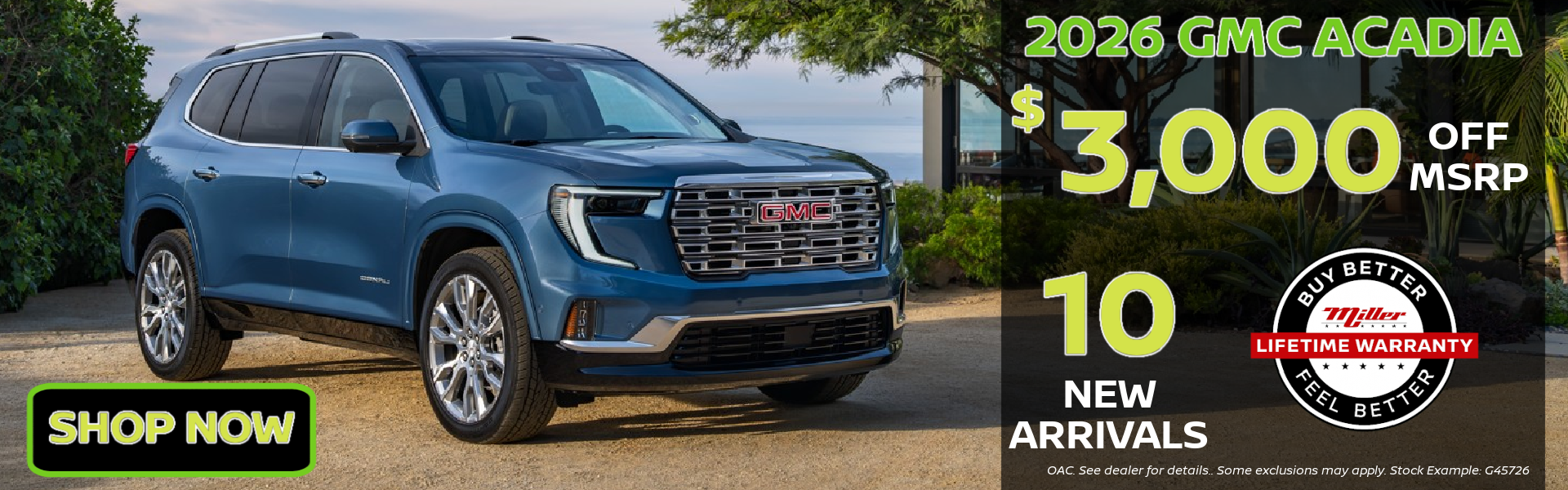 Big Savings on GMC ACadia at Miller