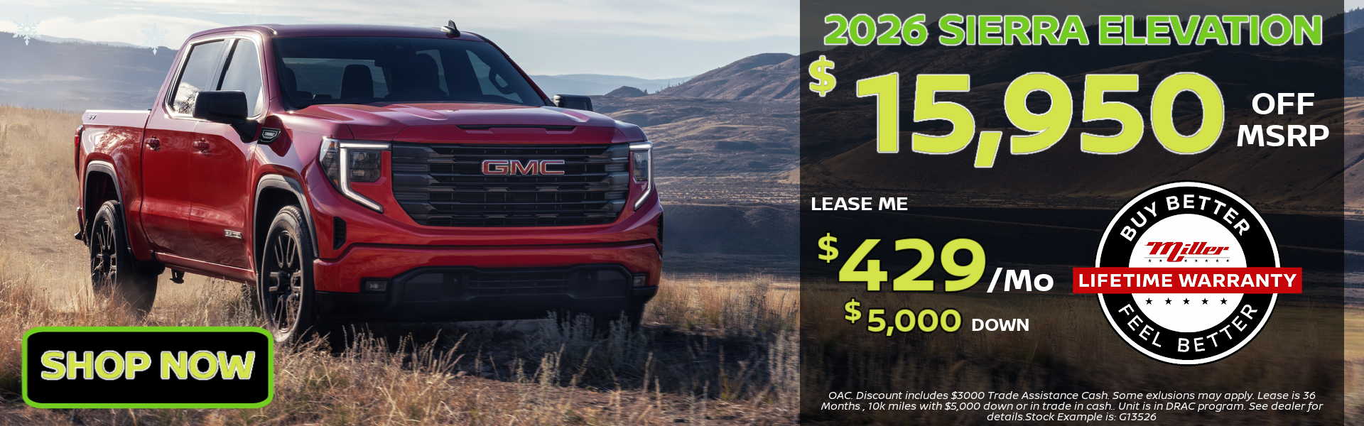 Big Savings on Sierra this month