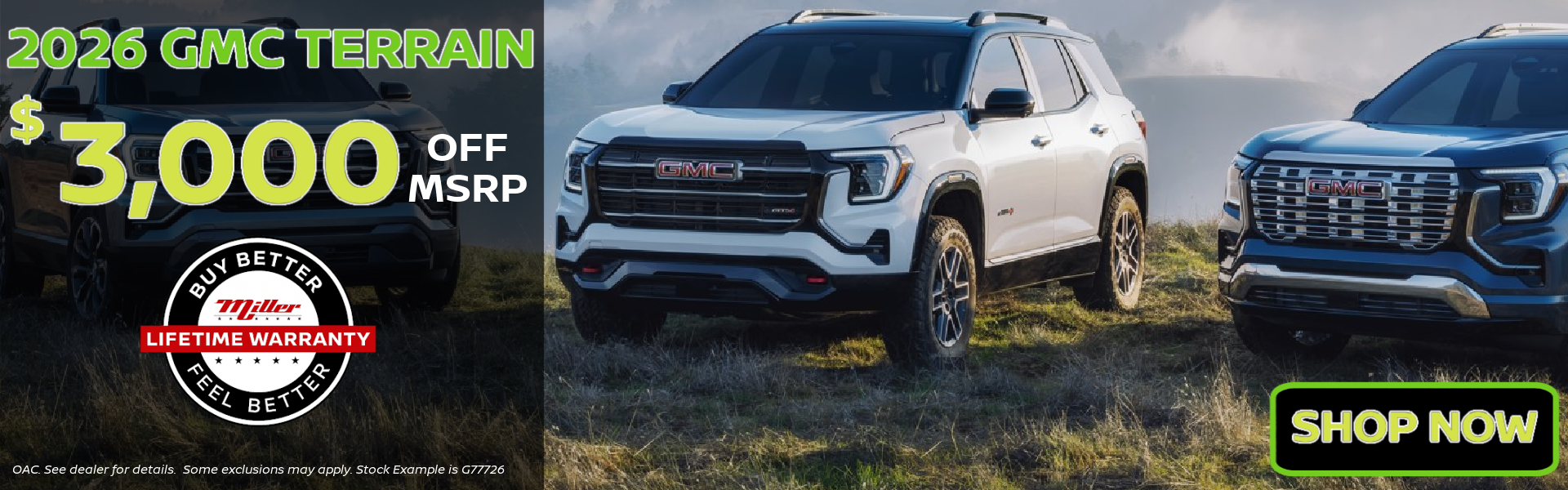 Big Savings on GMC and Buick at Miller in May