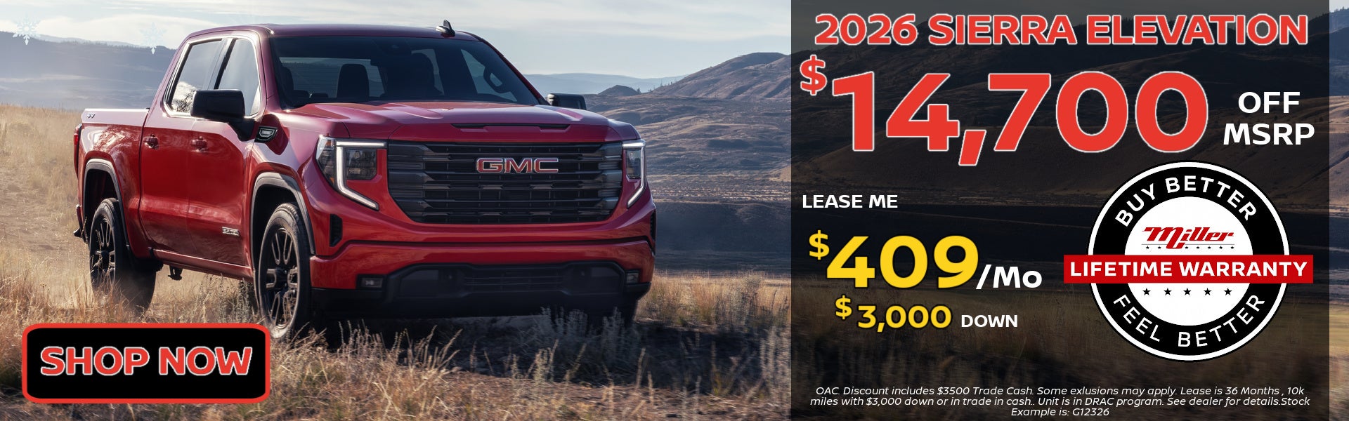 Big Savings on GMC Sierra Elevation this month at mIller